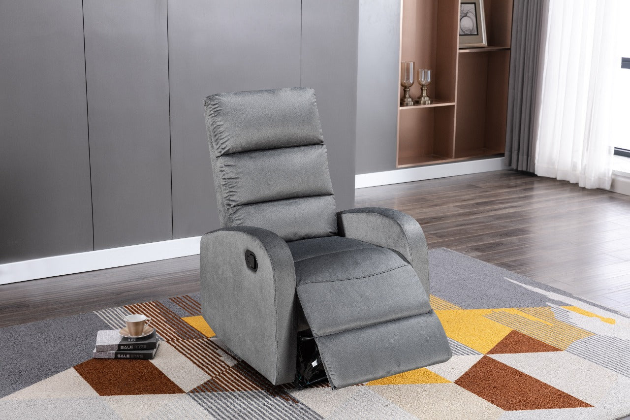 Modo velvet recliner chair with plush upholstery and compact design for modern living spaces in Living Room Example