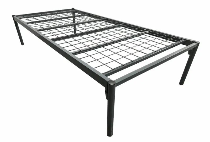 Dark Grey Metal Bed Frame | Compact & Stylish Design