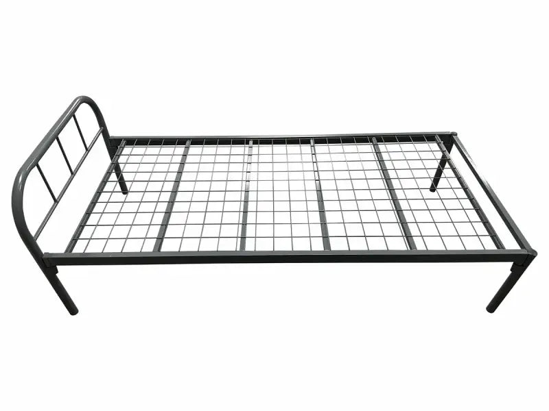 Dark Grey Metal Bed | Stylish & Durable Dorm Option