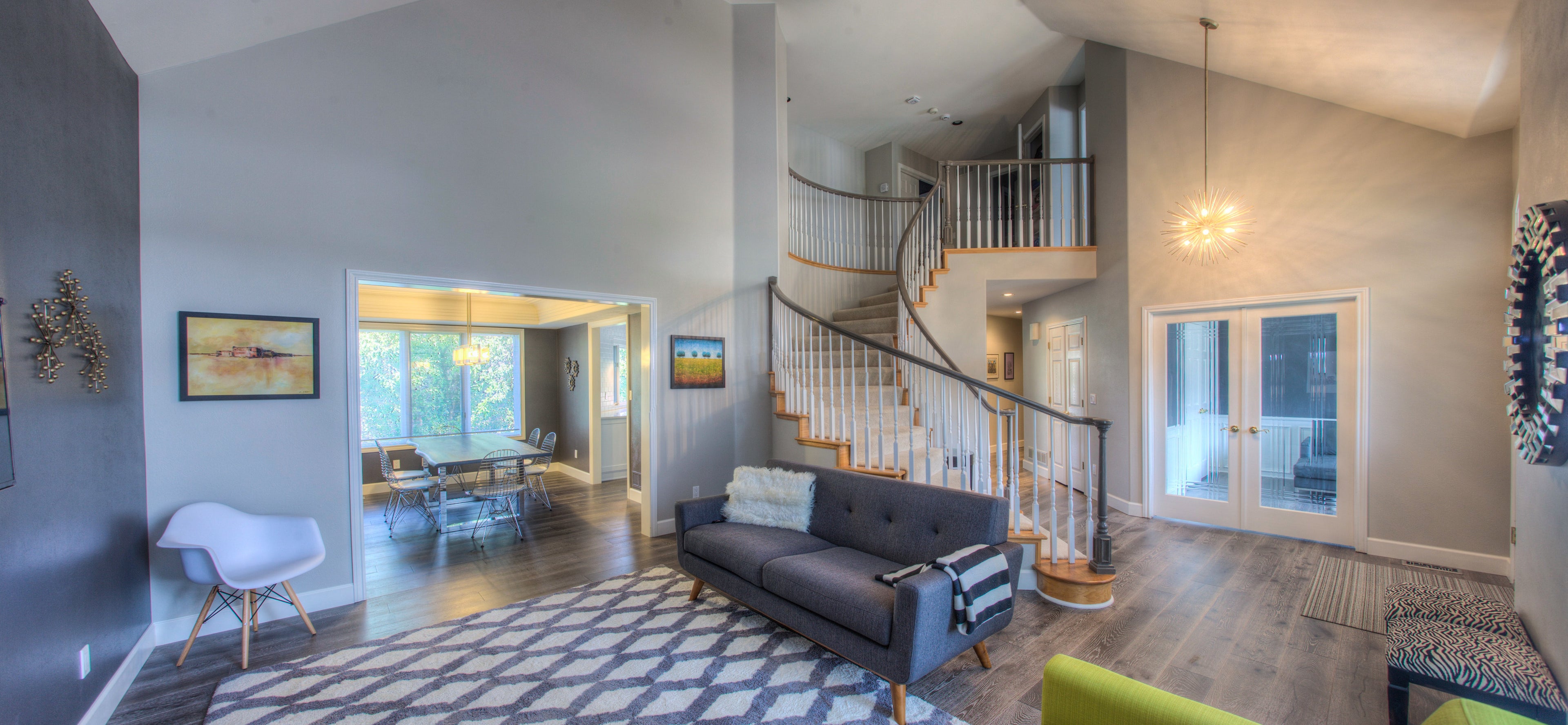 Stylish bottom floor of a house improved by Furnishings products in South Africa
