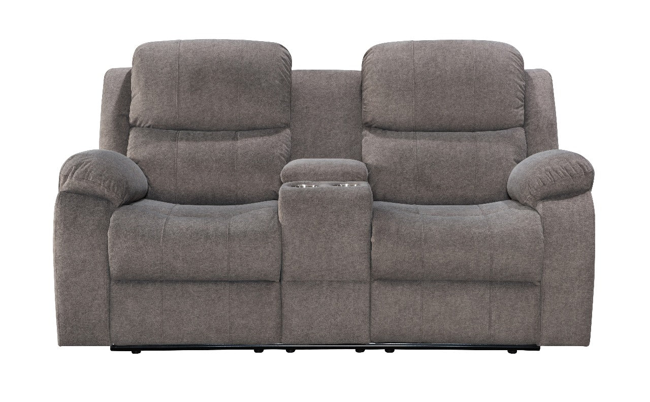 2-Seater Serenity Water-Resistant Recliner in Graphite Grey – Front View