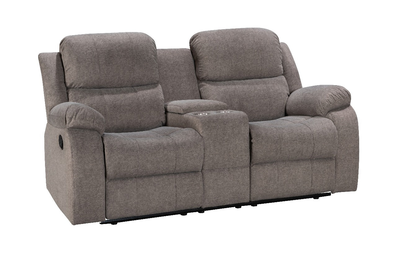 2-Seater Serenity Water-Resistant Recliner in Graphite Grey – Tilted Front View