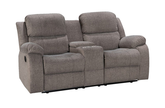 2-Seater Serenity Water-Resistant Recliner in Graphite Grey – Tilted Front View