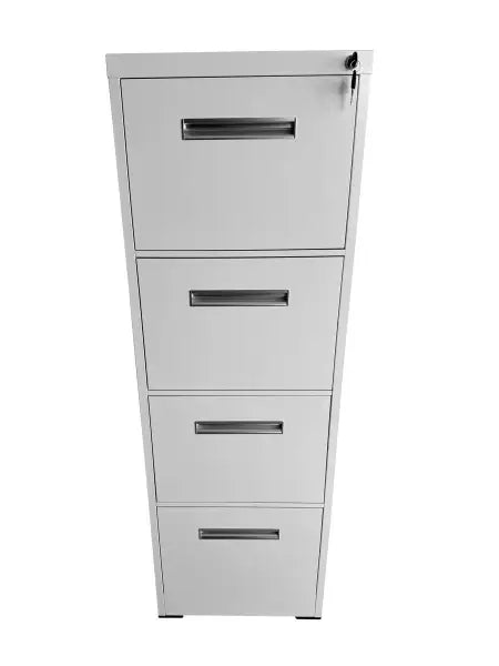 Metal filing cabinet with four drawers