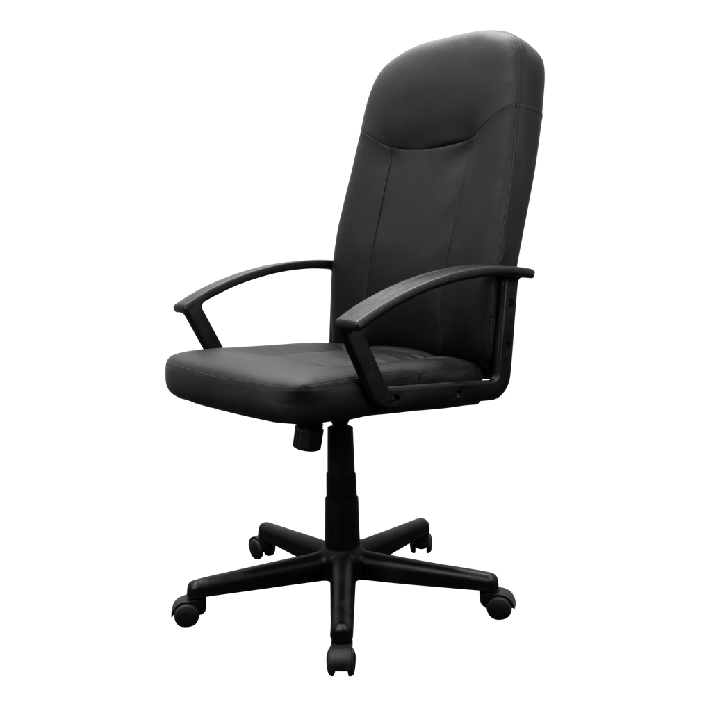 Everfurn Affinity High Back Office Chair in Stylish Black – Ergonomic and Adjustable Office Seating Tilted Left View