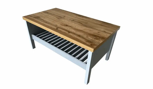 Panama Grey Coffee Table | Oak Top Stylish Design