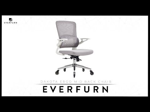 DAKOTA Ergo Mid Back Chair by Everfurn – Ergonomic Office Chair with Mesh Back, Lumbar Support, and Adjustable Height